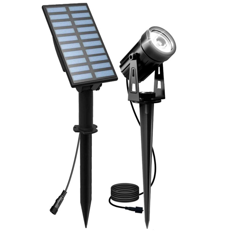 T-SUN Solar Spotlights, Outdoor LED Solar Lights, Waterproof Auto ON/Off Solar Wall Lights for Garden,Driveway, Pathway, Pool Area(White) - Image 1